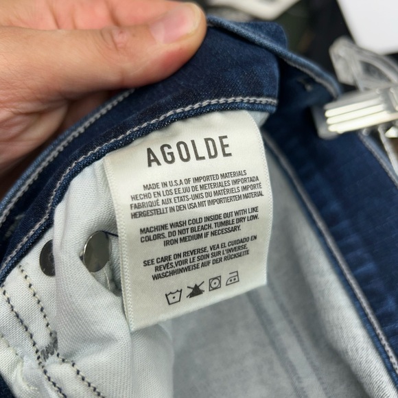 Agolde Dark Blue Skinny Jeans - Picture 6 of 7